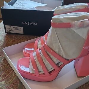 Nine West Women's Pink Strappy Heels 'Teriss'